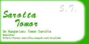 sarolta tomor business card